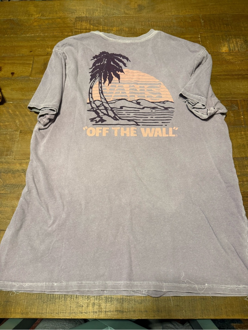 Vans Lavender Tee Wall Art with Peach Sunset Graphic